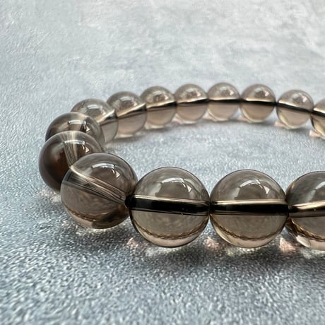 ハイクオリティ【ガウリシャンカール産】天然ヒマラヤスモーキークォーツブレスレット(10mm内径16cm)/Gaurishankar Himalayan Smoky Quartz Bracelet