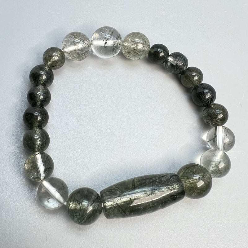 ガネッシュヒマール産】アクチノライトイン天然ヒマラヤ水晶デザイン