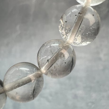 【ガネッシュヒマール産】天然ヒマラヤ水晶ブレスレット9.6~10.3mm内径17.5cm/Ganesh Himal Himalayan Quartz Bracelet