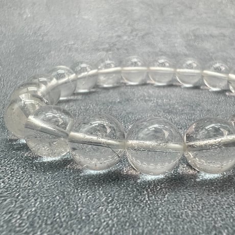 【ガネッシュヒマール産】天然ヒマラヤ水晶ブレスレット 10mm内径17cm/Ganesh Himal Himalayan Quartz Bracelet