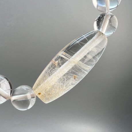 【ガネッシュヒマール産】"手磨き加工"ヒマラヤ水晶 デザインブレスレット/GaneshHimal Design Bracelet