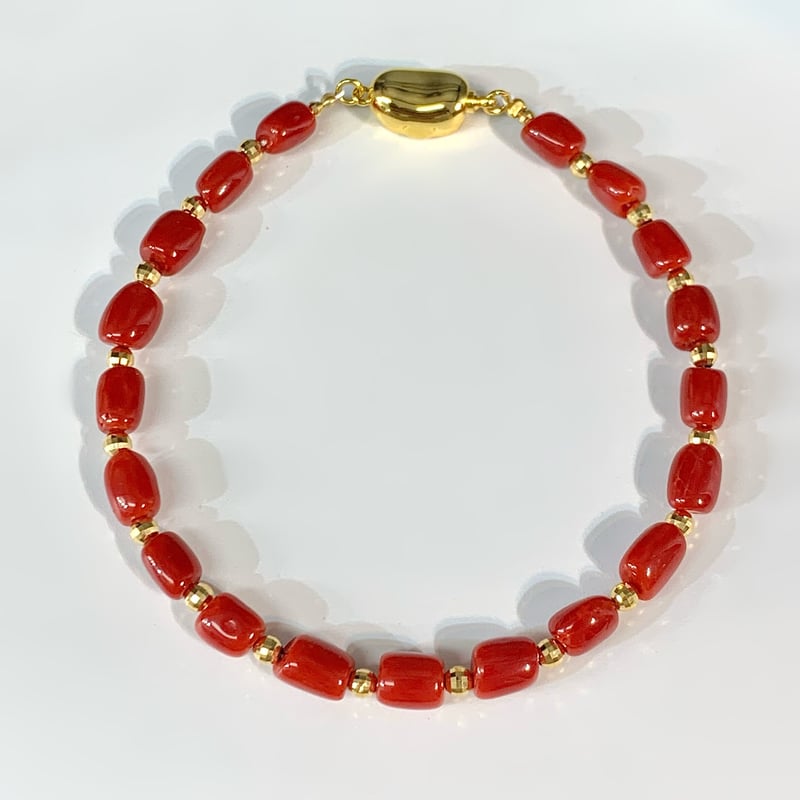 イタリア産赤珊瑚ブレスレット🅰️/Red Coral Bracelet | RUNTA