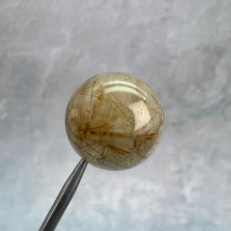 【ガネッシュヒマール産】アクチノライトイン天然ヒマラヤ水晶ビーズ①/Ganesh Himal Actinolite in Himalayan Quartz beads