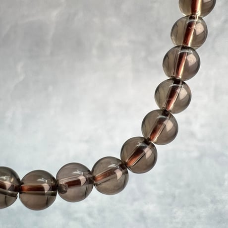 【ガウリシャンカール産】天然ヒマラヤスモーキークォーツ"ハート"デザインブレスレット/GauriShankar Himalayan Smoky Quartz "Heart"Bracelet