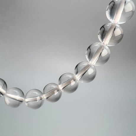 【ハイクオリティー】ガネッシュヒマール産天然ヒマラヤ水晶ブレスレット8mm内径17cm/High Quality Ganesh Himal Himalayan Quartz Bracelet