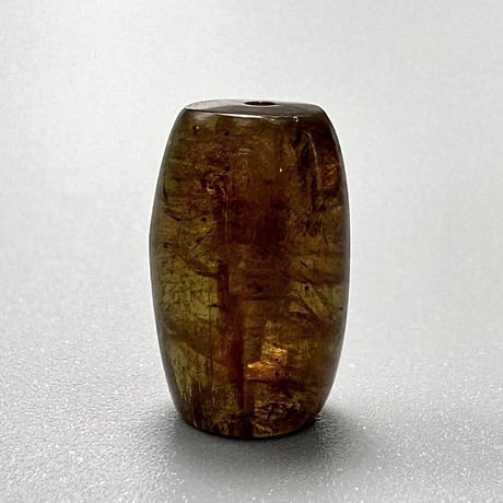ネパール産ドラバイトトルマリン"手磨き加工"樽型ビーズ/Nepal Dravite Tourmaline Barrel Shaped Beads