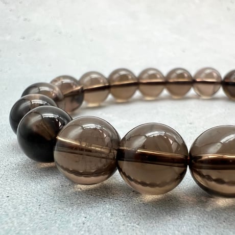 【ガウリシャンカール産】天然ヒマラヤスモーキークォーツブレスレット9mm内径16/Gaurishankar Himalayan Smoky Quartz Bracelet