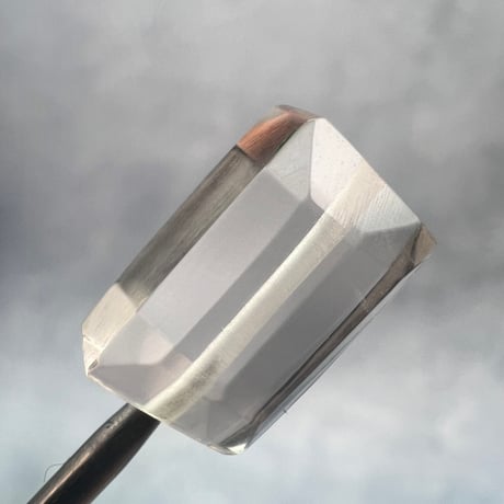 【ガウリシャンカール産】天然ヒマラヤスモーキークォーツ"手磨き加工"スクエアビーズ④/Gaurishankar Himalayan Smoky Quartz Square Beads