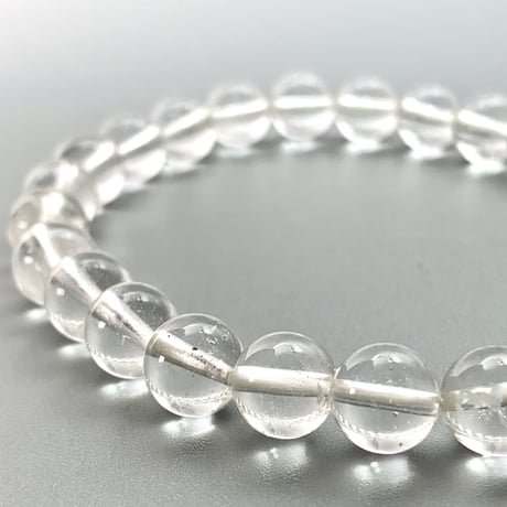 ガネーシュヒマール産天然ヒマラヤ水晶ブレスレット8mm内径17cm/Ganesh Himal Himalayan Quartz Bracelet