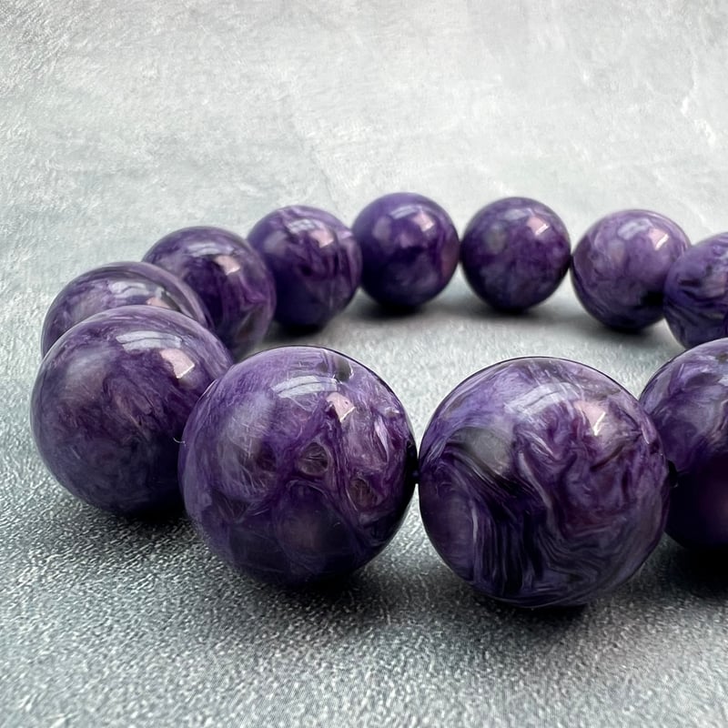 チャロアイトブレスレット18mm内径18cm/Charoite Bracelet | RUNTA