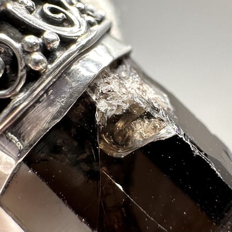 【ガウリシャンカール産】天然ヒマラヤスモーキークォーツ シルバー925ペンダントトップ/GauriShankar Himalayan Smoky Quartz S/V925Pendant Top
