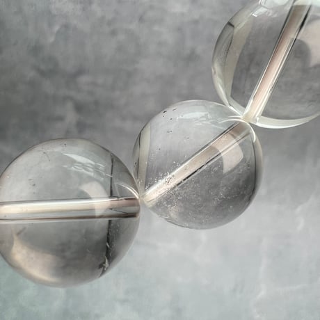 【カイラス産】"手磨き"天然ヒマラヤ水晶ブレスレット16mm内径15cm弱/Kailash Himalayan Quartz Bracelet