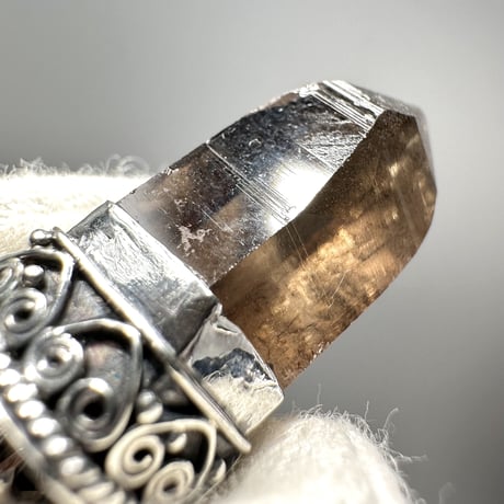 【ガウリシャンカール産】天然ヒマラヤスモーキークォーツ シルバー925ペンダントトップ/GauriShankar Himalayan Smoky Quartz S/V925Pendant Top