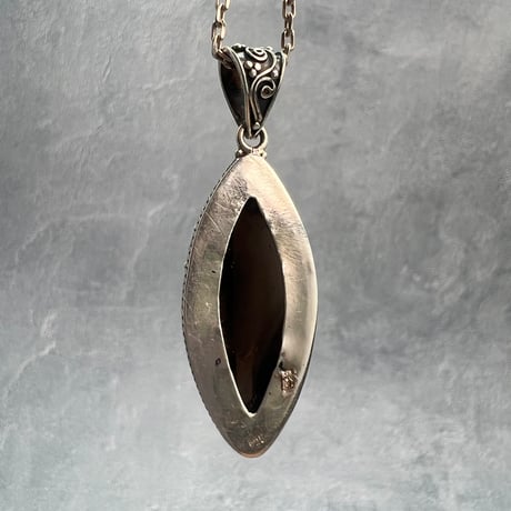 【ガウリシャンカール産】天然ヒマラヤスモーキークォーツ シルバー925ペンダントトップ/GauriShankar Smoky Quartz Silver925 Pendant Top