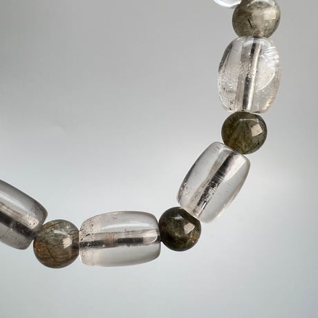 【デザインブレスレット】ガネッシュヒマール産&ガウリシャンカール産天然ヒマラヤ水晶/Ganesh Himal&Gaurishankar Himalayan Quartz Design Bracelet