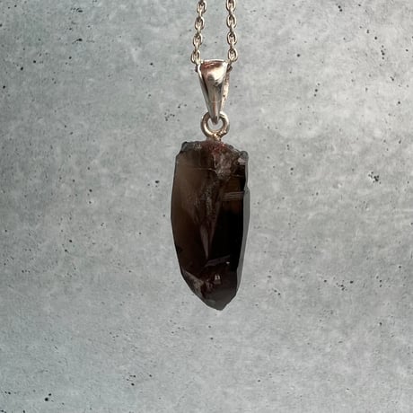 【ガウリシャンカール産】天然ヒマラヤスモーキークォーツ バチカン付きペンダントトップ/Gaurishankar HimalayanSmoky Silver925 pendant top