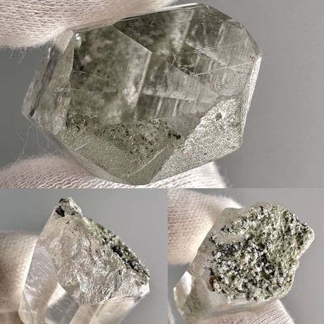 【ガネッシュヒマール産】クローライトイン天然ヒマラヤ水晶ミニポイント"CC"/Ganesh Himal Chlorite in Himalayan Quartz Mini Point