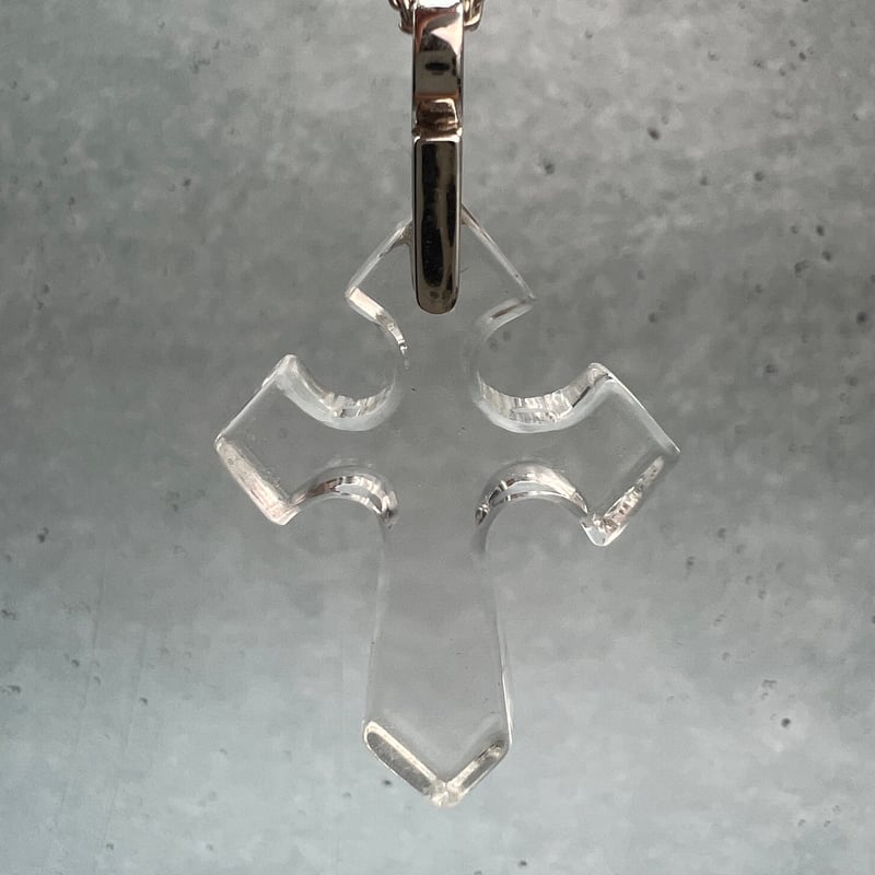 ガネッシュヒマール産】天然ヒマラヤ水晶クロスペンダントトップ⑨