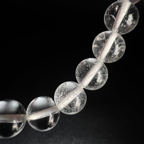 【アンナプルナ産】"手磨き加工"天然ヒマラヤ水晶ブレスレット8mm内径16cm/Annapurna Himalayan Quartz  Bracelet①