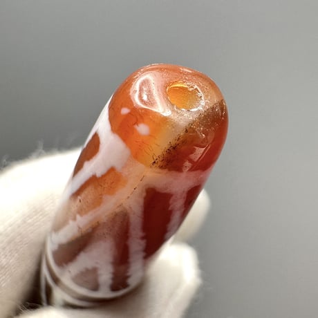 天珠 （めのう）/ カーネリアン ④ Dzi Beads Carnelian
