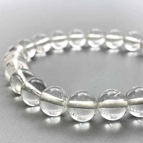 ガネーシュヒマール産天然ヒマラヤ水晶ブレスレット8mm内径15cm/Ganesh Himal Himalayan Quartz Bracelet