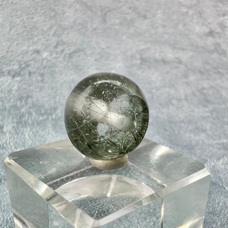 【ガネッシュヒマール産】アクチノライトイン天然ヒマラヤ水晶 タイヤ型ビーズ⑦/Ganesh Himal Actinolite in Himalayan Quartz Tire beads