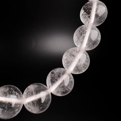 【アンナプルナ産】"手磨き加工"天然ヒマラヤ水晶ブレスレット④10mm内径16cm/Annapurna Himalayan Quartz  Bracelet
