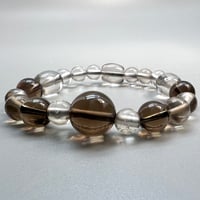 【ガウリシャンカール産】天然ヒマラヤスモーキークォーツ デザインブレスレット/Gaurishankar SmokyQuartz Design Bracelet