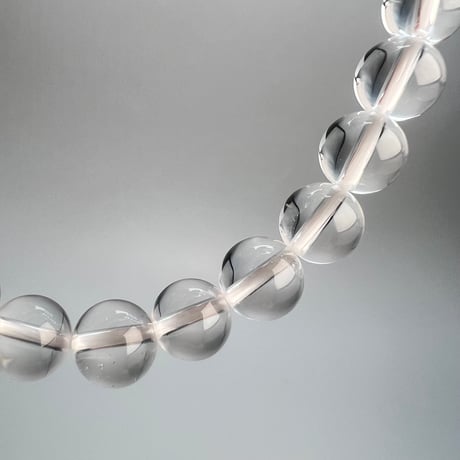 【ハイクオリティー】ガネッシュヒマール産天然ヒマラヤ水晶ブレスレット8mm内径17cm/High Quality Ganesh Himal Himalayan Quartz Bracelet