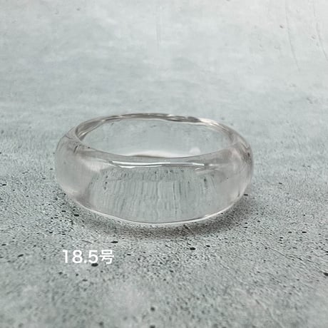 【ガネッシュヒマール産】天然ヒマラヤ水晶プレーンリング8.5号〜18.5号/Ganesh Himal Himalayan Quartz Plain Ring