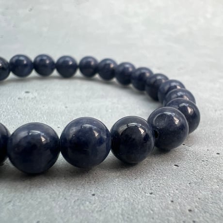 【天然サファイア】ブレスレット(6.8mm/内径14cm)②/Sapphire Bracelet