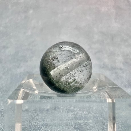 【ガネッシュヒマール産】アクチノライトイン天然ヒマラヤ水晶ビーズ⑨/Ganesh Himal Actinolite in Himalayan Quartz beads