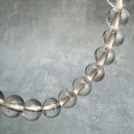 【ガネッシュヒマール産】天然ヒマラヤ水晶ブレスレット6mm内径18cm/Ganesh Himal Himalayan Quartz Bracelet