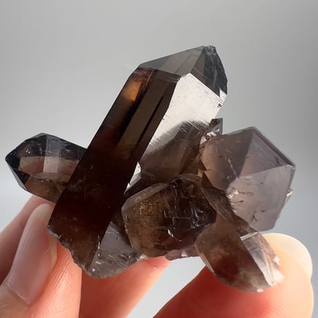 【ガウリシャンカール産】天然ヒマラヤスモーキークォーツクラスター GauriShankar Himalayan Smoky Quartz Cluster