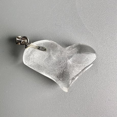 【ガネッシュヒマール産】天然ヒマラヤ水晶ハート型ペンダントトップ/GaneshHimal Himalayan Quartz Heart Pendant Top