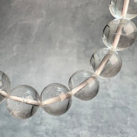 【ガネッシュヒマール産】天然ヒマラヤ水晶ブレスレット10mm内径15cm/Ganesh Himal Himalayan Quartz Bracelet
