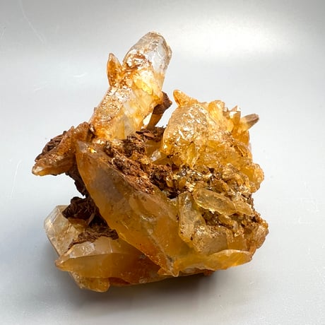 【ガネッシュヒマール産】リモナイトイン天然ヒマラヤ水晶クラスター/Ganesh Himal Limonite in Himalayan Quartz Cluster