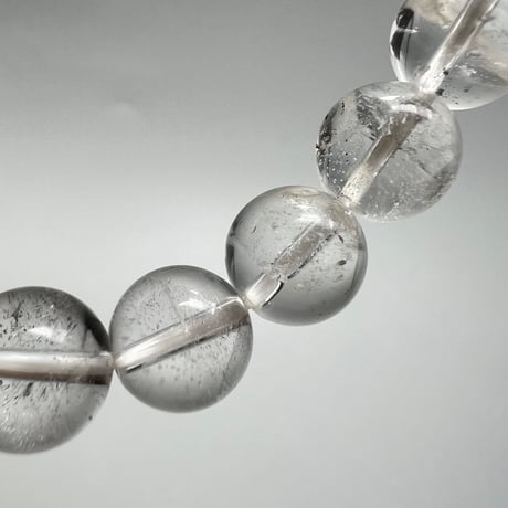 【カイラス産】"手磨き加工"天然ヒマラヤ水晶ブレスレット(10mm内径15cm)①/Kailash Himalayan Quartz Bracelet