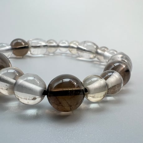 【デザインブレスレット】ガウリシャンカール産天然ヒマラヤスモーキークォーツ/Gaurishankar Smoky Quartz Design Bracelet