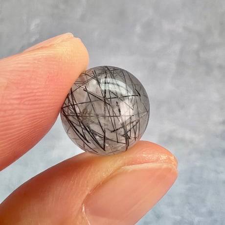 【ガネッシュヒマール産】アクチノライトイン天然ヒマラヤ水晶ビーズ⑥/Ganesh Himal Actinolite in Himalayan Quartz beads