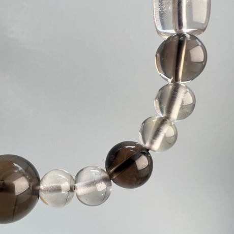 【デザインブレスレット】ガウリシャンカール産天然ヒマラヤスモーキークォーツ/Gaurishankar Smoky Quartz Design Bracelet