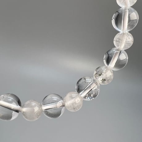 【カイラス産】"手磨き"天然ヒマラヤ水晶デザインブレスレット/Kailash Himalayan Quartz Design Bracelet