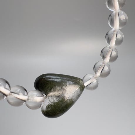 ハイクオリティー【ガネッシュヒマール産】天然ヒマラヤ水晶 デザインブレスレット/High Qualit Ganesh Himal Himalayan Quartz Design Bracelet
