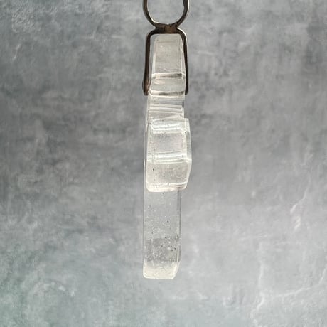 【ガネッシュヒマール産】天然ヒマラヤ水晶クロスペンダントトップ④/Ganesh Himal Himalayan Quartz Cross Pendant Top
