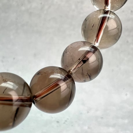 【ガウリシャンカール産】天然ヒマラヤスモーキークォーツブレスレット11mm内径16.5/Gaurishankar Himalayan Smoky Quartz Bracelet