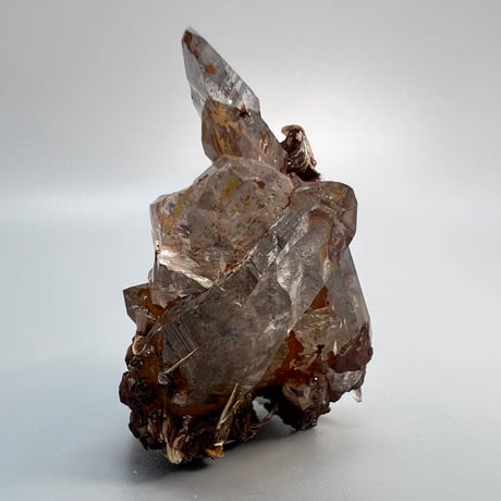【ガネッシュヒマール産】"リモナイト&雲母"付き天然ヒマラヤ水晶クラスター/Ganesh Himal "Limonite&Maica"inHimalayan Quartz  Cluster