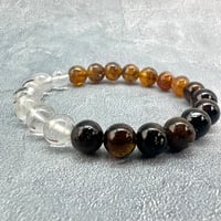 【デザインブレスレット】ネパール産ヒマラヤドラバイト&ハニートルマリン×ガネッシュヒマール/Nepal Himalayan dravite tourmaline×Ganesh Bracelet