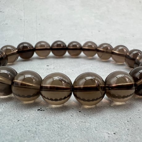 【ガウリシャンカール産】天然ヒマラヤスモーキークォーツブレスレット9mm内径16/Gaurishankar Himalayan Smoky Quartz Bracelet