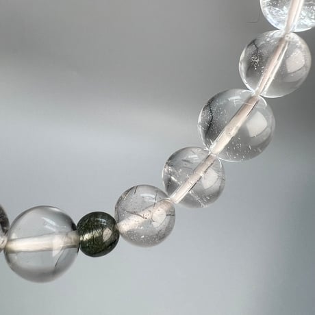 【デザインブレスレット】カイラス×ガネッシュヒマール天然ヒマラヤ水晶デザインブレスレット/Kailash×Ganesh Himal Himalayan Quartz Design Bracelet