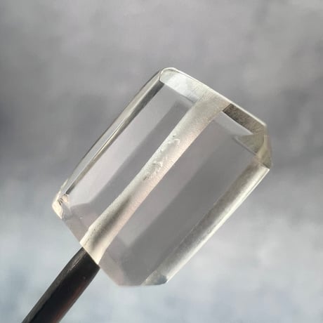 【ガウリシャンカール産】天然ヒマラヤスモーキークォーツ"手磨き加工"スクエアビーズ⑤/Gaurishankar Himalayan Smoky Quartz Square Beads